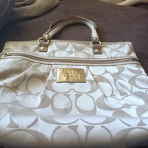 Elegant Cream Designer Tote Bag